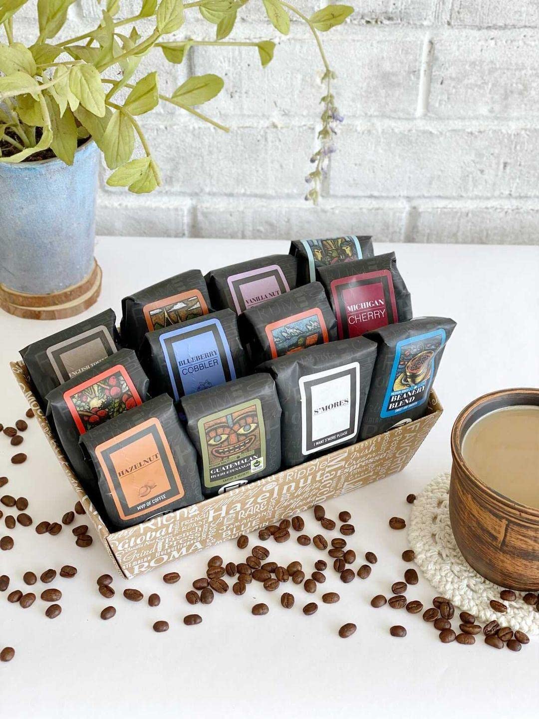 Coffee sampler pack as a coffee gift for teacher